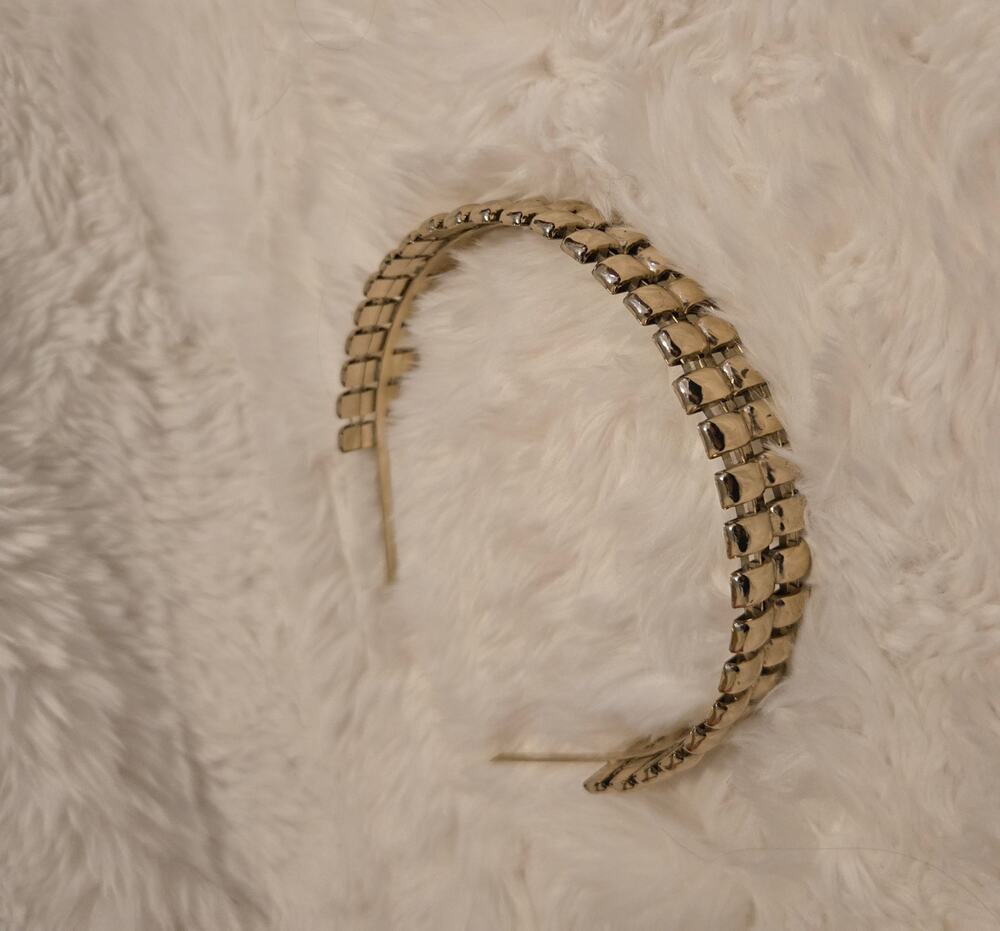 Vintage Y2K Metallic Gold Headband